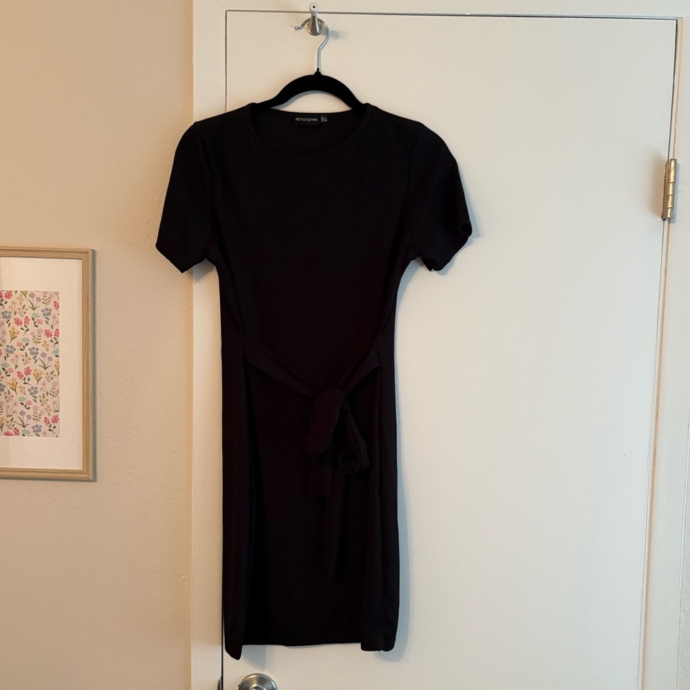 PrettyLittleThing Black Sheath Mini Dress